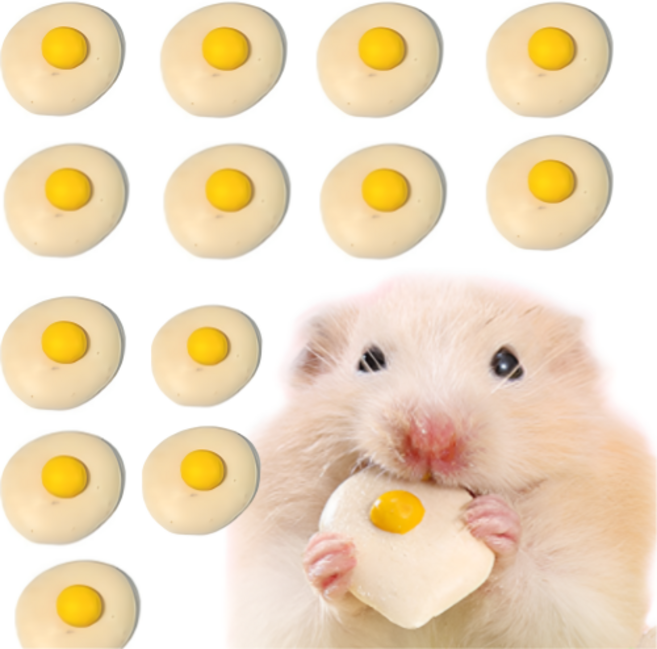 계란후라이 햄스터 피그미다람쥐 산양유 간식 이갈이 소동물 기니피그 다람쥐 슈가글라이더, 1개, 10g