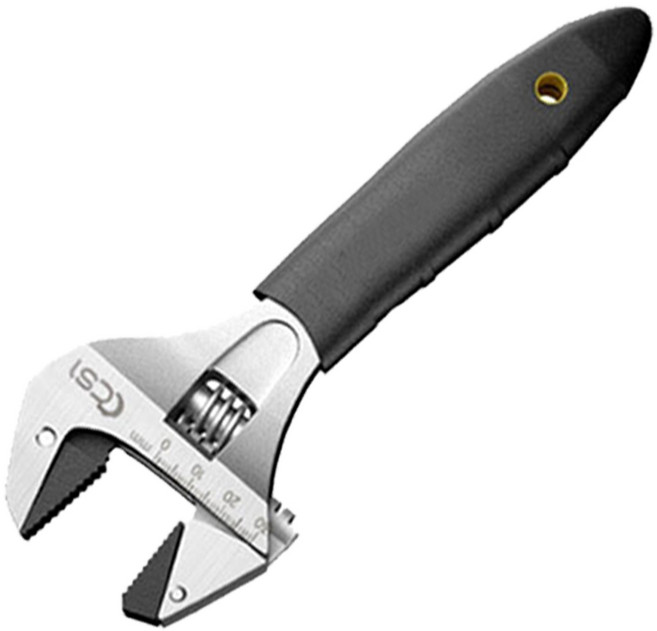 CSI 자동 라쳇 몽키 파이프 렌치 APW-08 스패너 겸용, 10인치, 1개