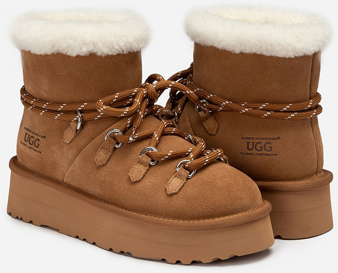 오즈어그웨어 호주 스웨이드 양모안감 엘리스 포근 플랫폼 부츠 OZ924P