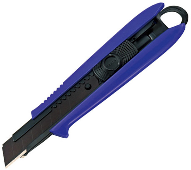 타지마 커터칼 고무그립커터칼 오토록 L형 공업용칼 LC560, 드라이버커터칼DCL500VBCL(남색)