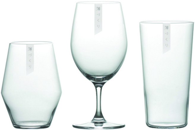 도요사사키 우스즈쿠리 비어글라스 3종 선물세트(나무박스), 1개