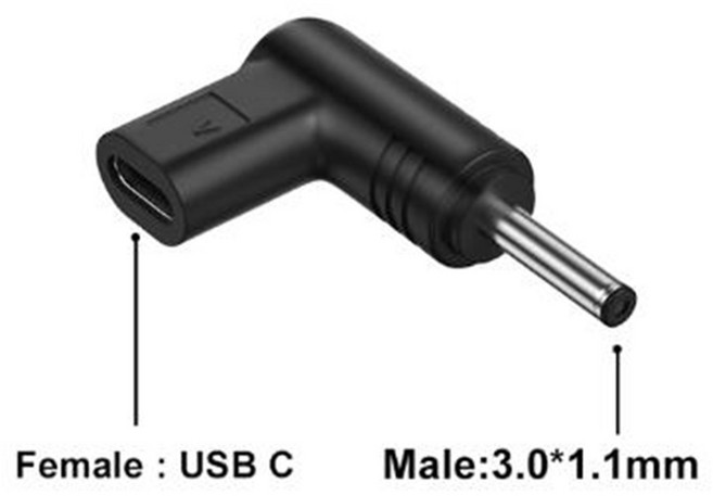 USB C PD-DC 전원 커넥터 범용 5V 9V 12V 유형 C-DC 잭 플러그 충전 어댑터 변환기 라우터 태블릿 미니 팬, 06 3.0-1.1mm, 1개