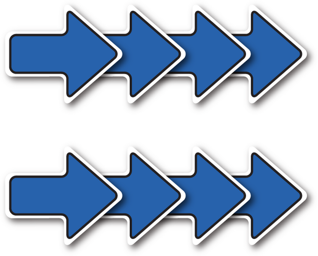 논슬립 바닥 화살표 스티커 줄서기 대기선 방향 방향표시 화살표모양 공공기관 학교 어린이집 원형스티커 4개 x 2세트 (총 화살표 8개), 13cm (블루 화살표 모양)