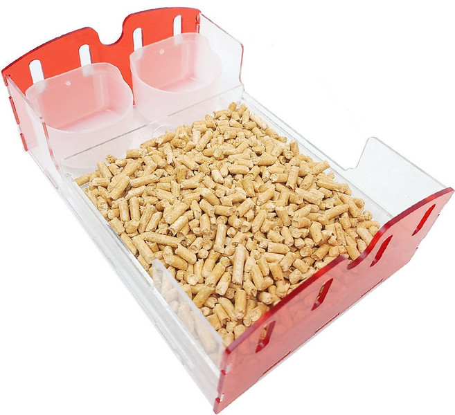 2칼라 아크릴화장실 빨강, 1개, 1개