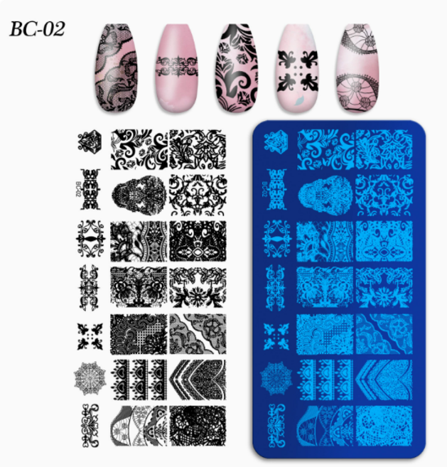 유행아이탬 레이스 플레이트 5종, BC-02, 1세트, BC-02