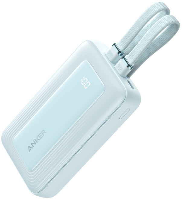 앤커 졸로 파워뱅크 10000mAh 30W 보조배터리 (C타입 라이트닝 케이블 일체형), 블루, A1680