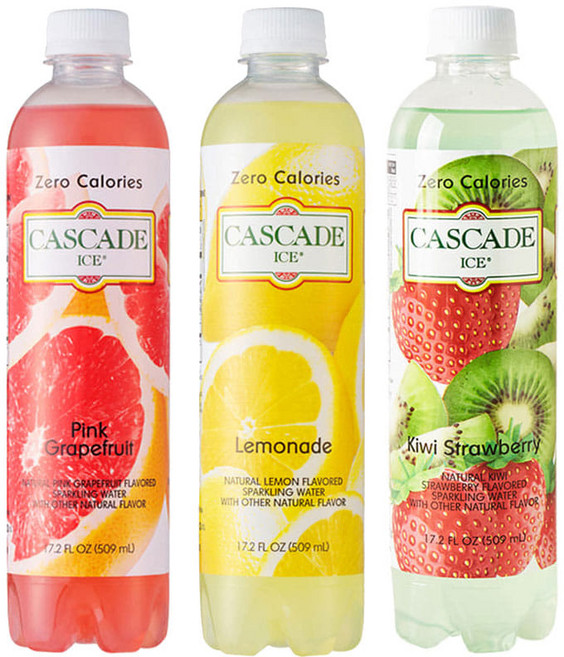 캐스케이드 스파클링워터 3종 (핑크 자몽에이드+레모네이드+키위 딸기에이드) 509ml x 12ea, 12개
