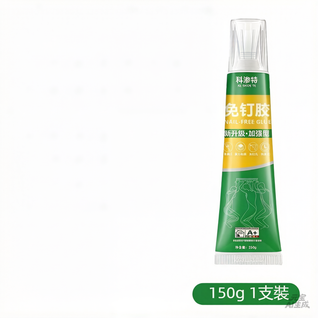 科渗特 免釘膠 強力粘結 快固化 不怕水 免打孔 無甲醛 新升級·加強型, 速乾【加強黏力型】瓷白1支-掉落包賠, 1個