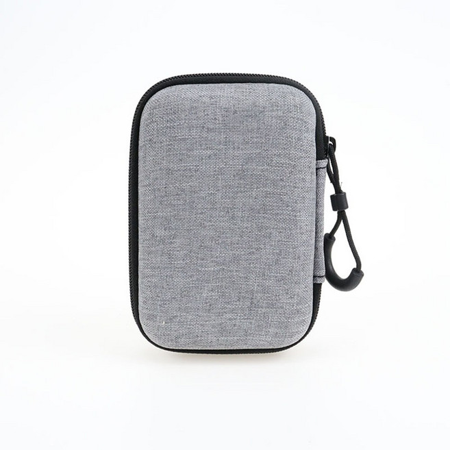 PH 이어폰 에어팟 수납 주머니 케이스 파우치 024, 1개, 그레이, 024 사각형