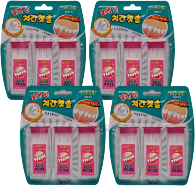 날개단 치간칫솔, 180개입, 4개