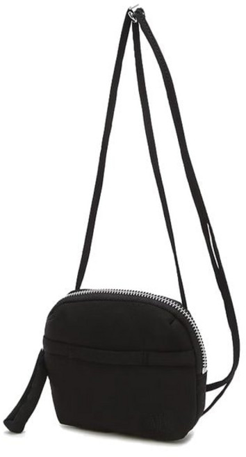 헤지스 여성 크로스백 숄더백 PUPPY 블랙 나일론 패딩 투포켓 파우치 겸 여행 일상 용 미니 백