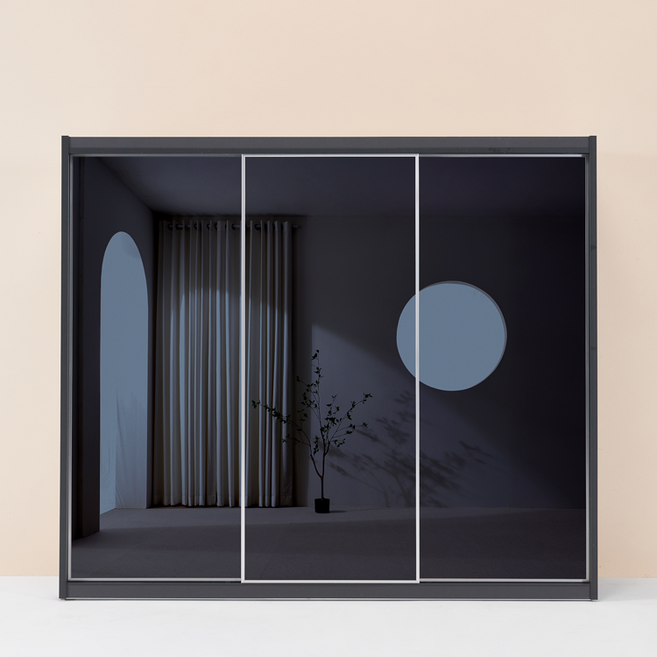 레오가구 올흑경 슬라이딩장롱/옷장 (3통구성), 옷봉장, 이불장, 옷봉장