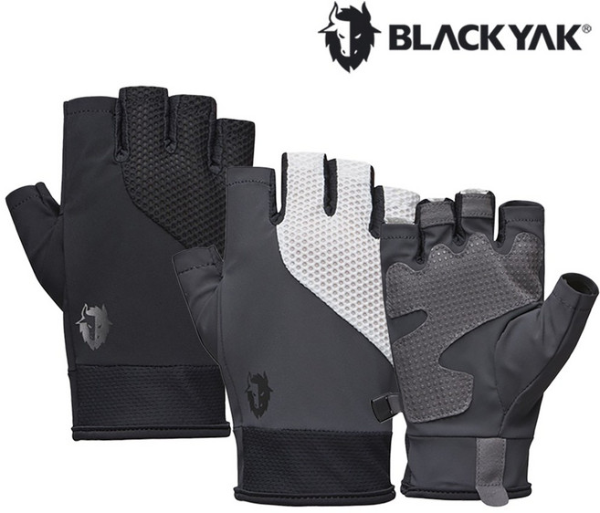 [블랙야크]24년 SS 공용 메쉬 등산 반장갑 라이트하프글러브 2BYGVS4906, GRAY
