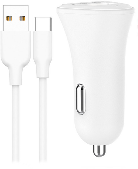 1+1 스피디 C타입 QC3.0 차량용 분리형충전기 화이트 2개SET QC충전기