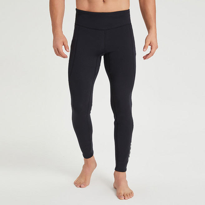 2MM 分體式潛水褲 長褲 保暖 潛水衣 適用於漿板、帆船、浮潛、衝浪、冬泳，男女皆可, 2mm男款黑色,2XL, 1個