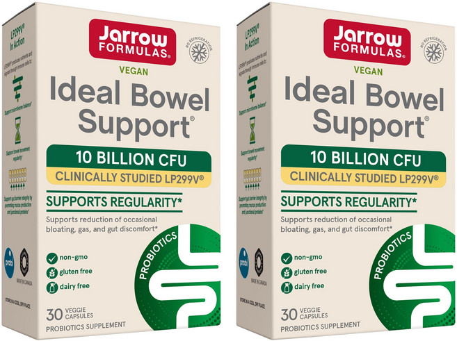 Jarrow FORMULAS 賈羅公式 Ideal Bowel Support益生菌素食膠囊, 30顆, 2盒