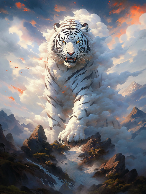 액운막기 사신수 diy보석십자수 청룡 백호 주작 현무 가족번창 재물운 좋은운세 기운상승 풍수그림 구슬비즈페인팅 집콕 수공아트세트 집들이/기념일/개업선물 최신상, 1개