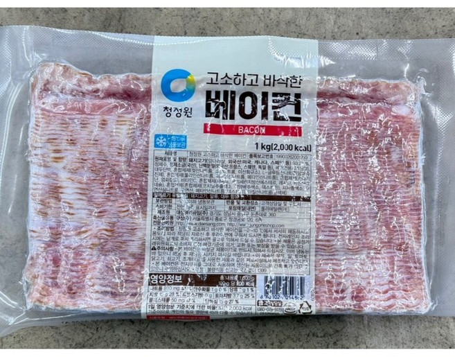 청정원 고소하고 바삭한 베이컨, 1kg, 4개