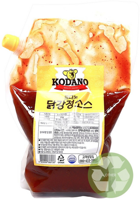 푸드올마켓_ 코다노 닭강정소스 2kg, 1개
