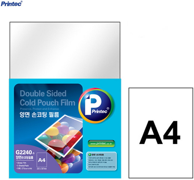 [프린텍] 손코팅필름 G2240-5 A4 5매 양면, 본상품선택, 본상품선택