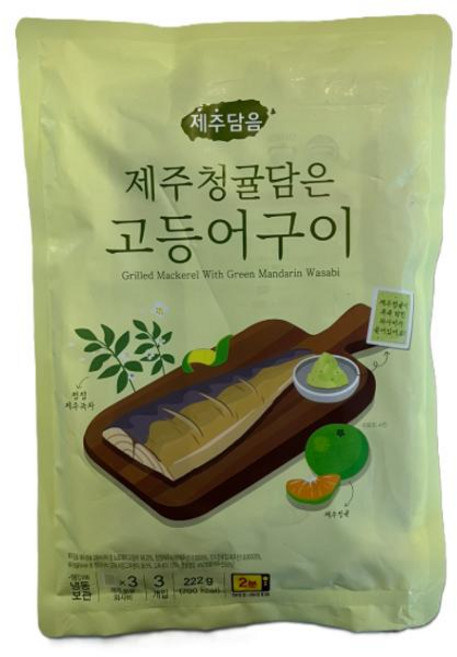 오뚜기 [냉동] 제주담음 제주청귤담은 고등어구이 222g, 10개