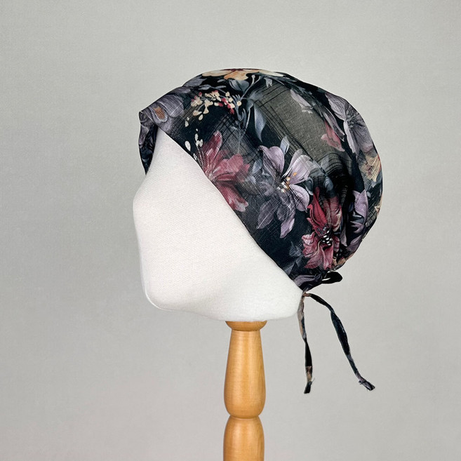 플러스햇 중년여성 망사 밴딩 끈 두건 여름 사계절 조리 수미네 엄마 할머니 BDNS-A2501