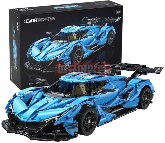 카다 마스터 C64003 아폴로 IE 18 블루 스포츠카 테크닉 조립 블럭, 1개