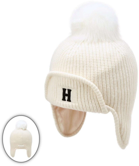 [국내백화점] 헤지스골프 여성 이니셜 울혼방 트루퍼 햇 아이보리, XXX