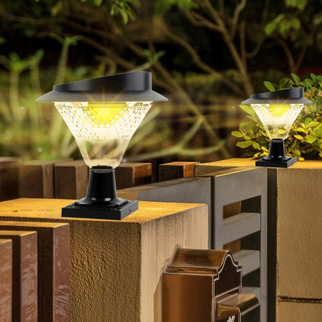 신성나라 태양광 정원등 COB 태양열 조명 LED 전등 잔디등, 사각데크형(노란빛)