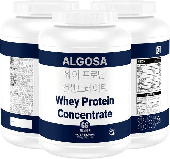 알고사 웨이 프로틴 WPC 인공감미료 무첨가, 2kg, 1개 - 쿠팡