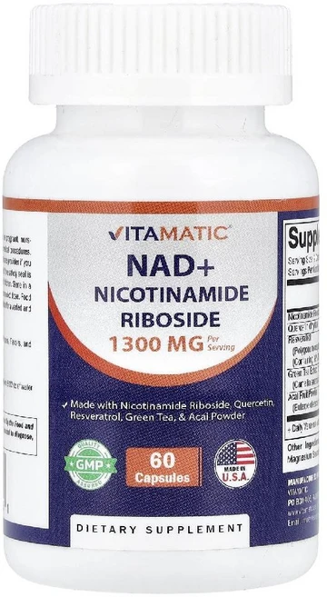 비타매틱 NAD 비타민 B3 레스베라트롤 녹차 아사이열매 캡슐 60정, Vitamatic NAD+ 캡슐, 1 - 쿠팡
