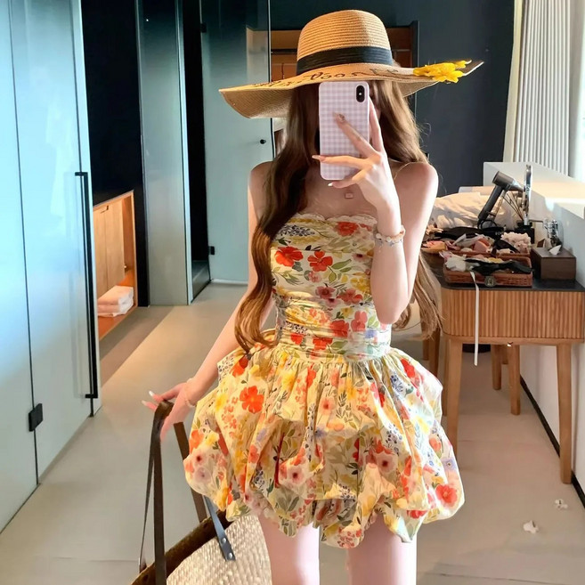 碎花花苞連衣裙, 圖片色