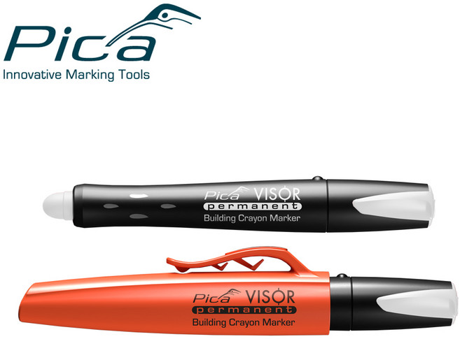 피카 마커 바이저퍼머넌트마커 흰색 990/52 페스툴 산업용 마킹 마커펜 목공샤프 연필