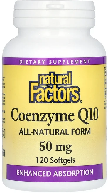 새해 첫좋은선물 Natural Factors 코엔자임 Q10 50mg 소프트젤 120정 제대로 할인합니다, NaturalFactors코엔자임Q1050mg소프트젤1, 1개 - 쿠팡