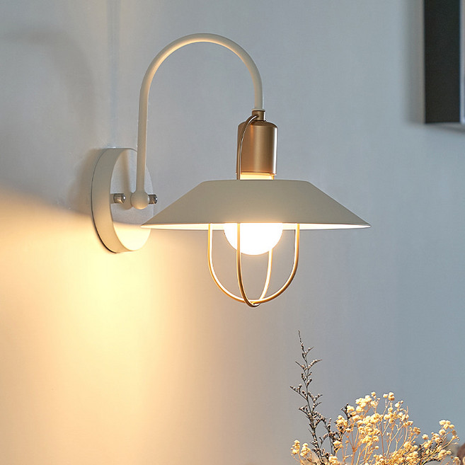 공간조명 캐서린 1등 벽등 조명, 8W 노란불, 화이트