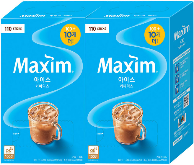 맥심 아이스 커피믹스, 13g, 110개입, 2개