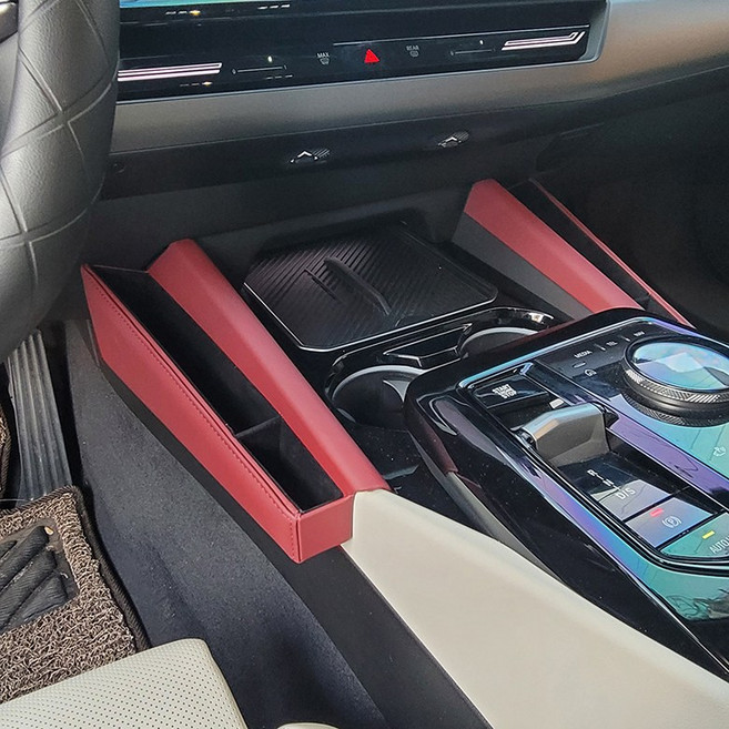 BMW 사이드 포켓 5시리즈 수납용품 악세사리 핸드폰 보관함 G30 G60, 18-23 다크브라운 운전석, 1개