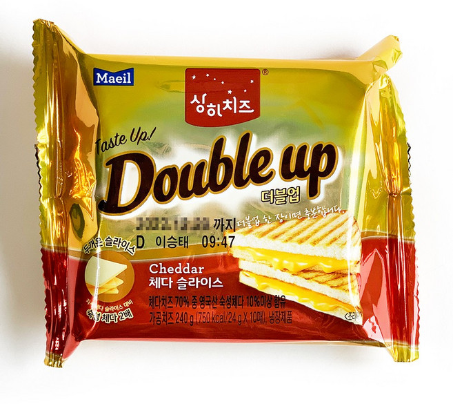 상하치즈 더블업 체다 슬라이스 24g x 10매입 아이스박스 포장, 240g, 4개