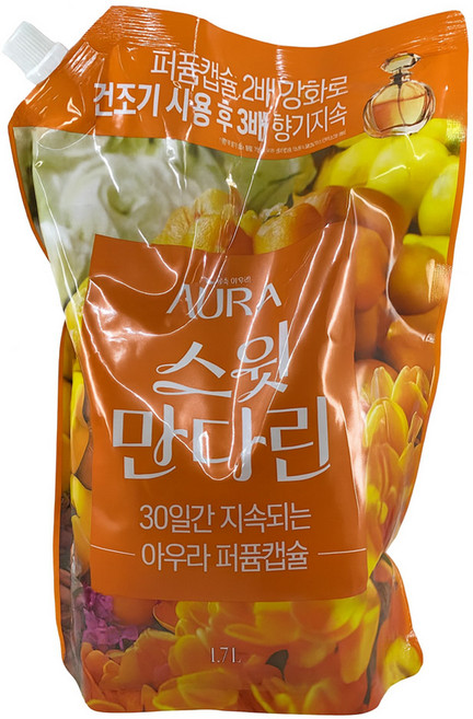 아우라 스윗만다린 섬유유연제 1.7L 1개