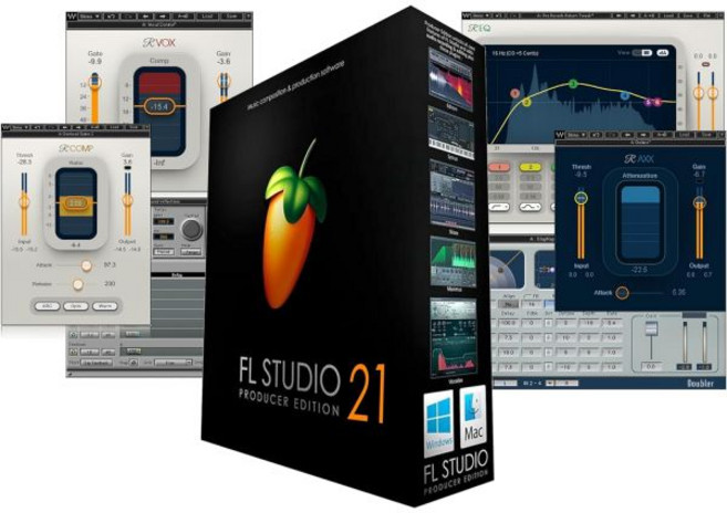 FL 스튜디오 21 프로듀서 에디션 및 웨이브 뮤직 2 오디오 디럭스 번들, 1개
