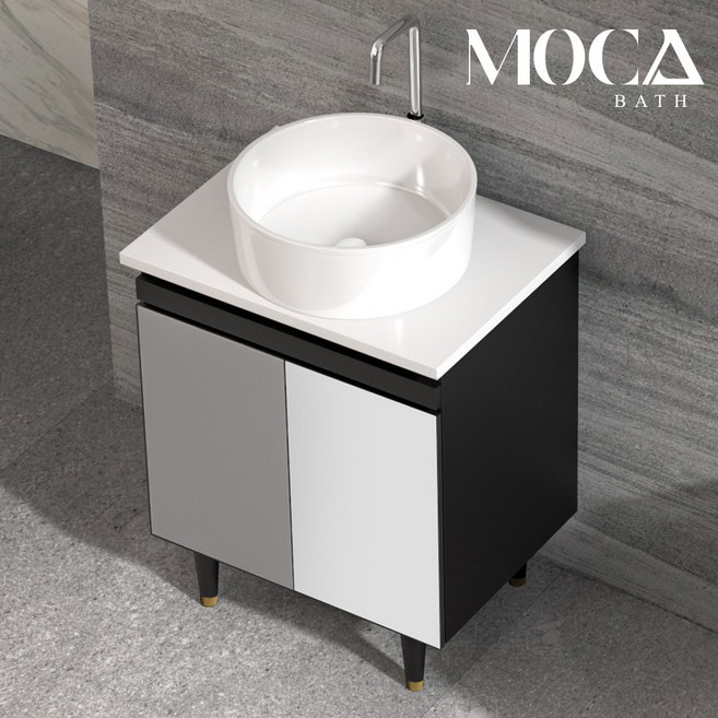 비스포크 하부장 - [탑볼형 도기 타입], 화이트, 네이비, 1개