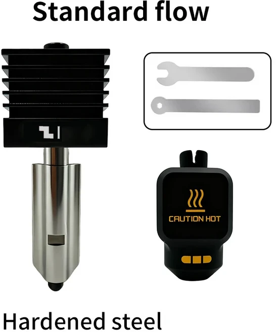 밤부랩 P2S H2D 표준 플로우 핫엔드용 업그레이드 고 빠르고 정밀한 프린팅 노즐 0.2, 03 0.8mm, 01 Black Standard Flow