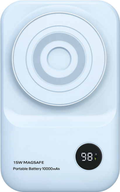 루베토 스타일리쉬 맥세이프 보조배터리 10000mAh, 스카이블루