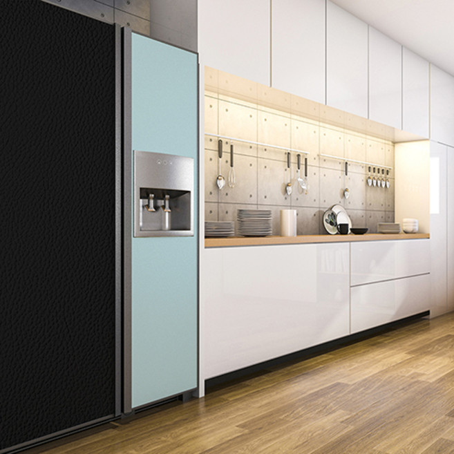 현대인필 냉장고 에어컨 리폼 시트지 인테리어필름 모음, 26. 레더블랙 ECLW414