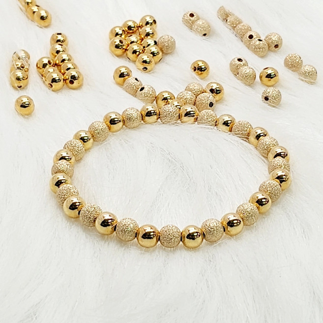 토탈코리아 14K 골드 금 볼 팔찌 여성 남성 주문제작 029