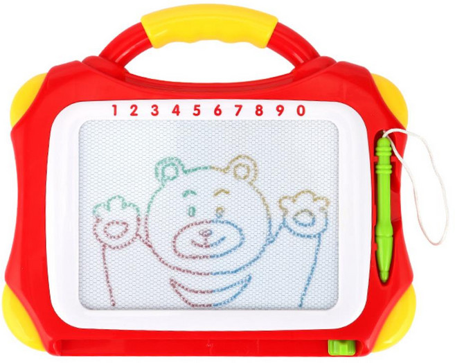 그림 숫자 글자공부 자석 그림보드판 아기칠판 매직패드 상상력자극 놀이방완구, 미니4색 자석 그림판, 1개