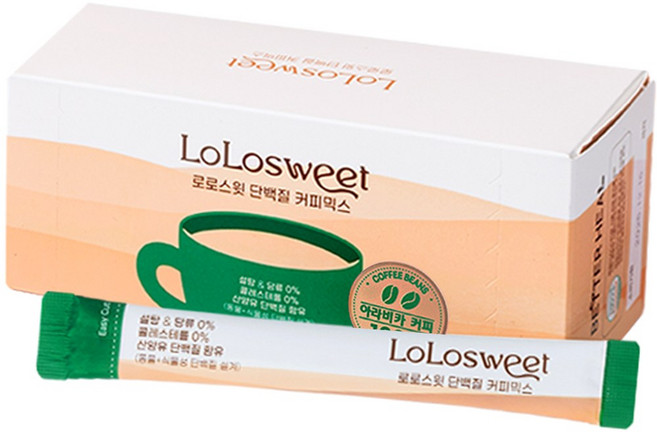 로로스윗 스테비아 단백질 프로틴 커피믹스 무설탕 당제로 제로슈가 커피, 10.3g, 20개입, 1개