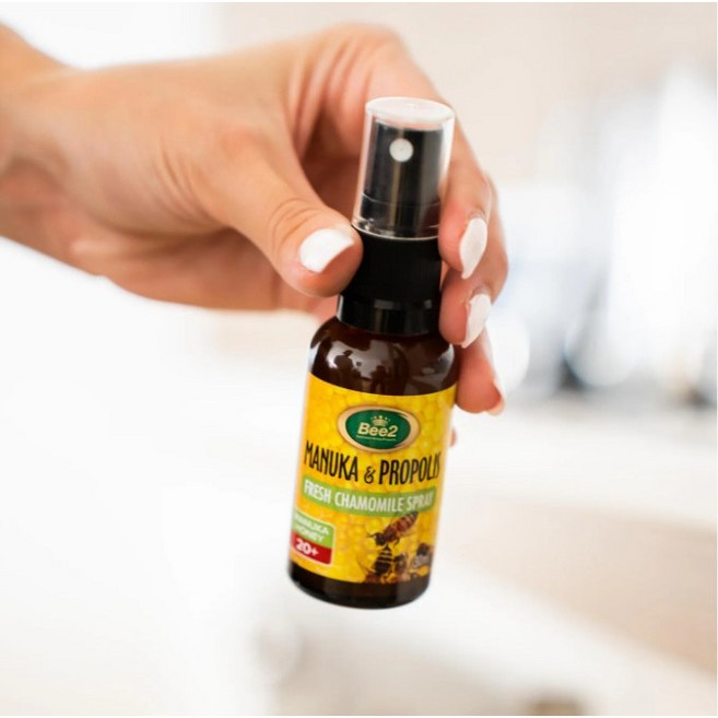호주 BEE2비투 마누카꿀&프로폴리스 캐모마일 구강 목 스프레이 뿌리는 스프레이 20+ (MANUKA HONEY), 1개, 30ml