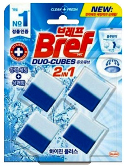 브레프 듀오큐브 하이진 플러스 50g x 4, 1