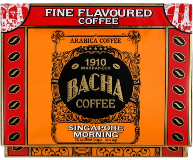BACHA COFFEE 싱가폴 모닝 커피 기프트박스, 1개, 12g, 12개입 - 쿠팡